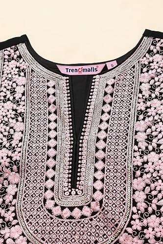Women's Georgette Embroidery work Kurta Sharara Set with Dupatta