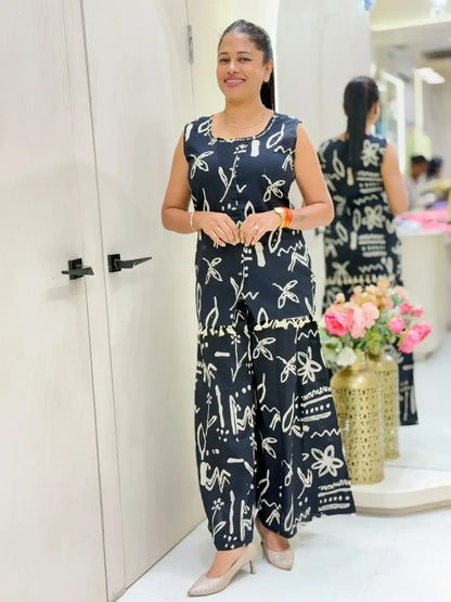 Noor-e-Midnight Cotton Printed Co-Ord Set