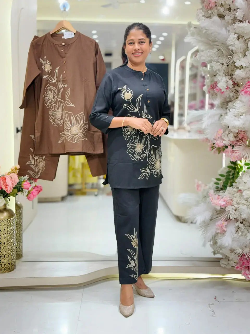 Noor-e-Bloom Cotton Embroidered Co-Ord Set